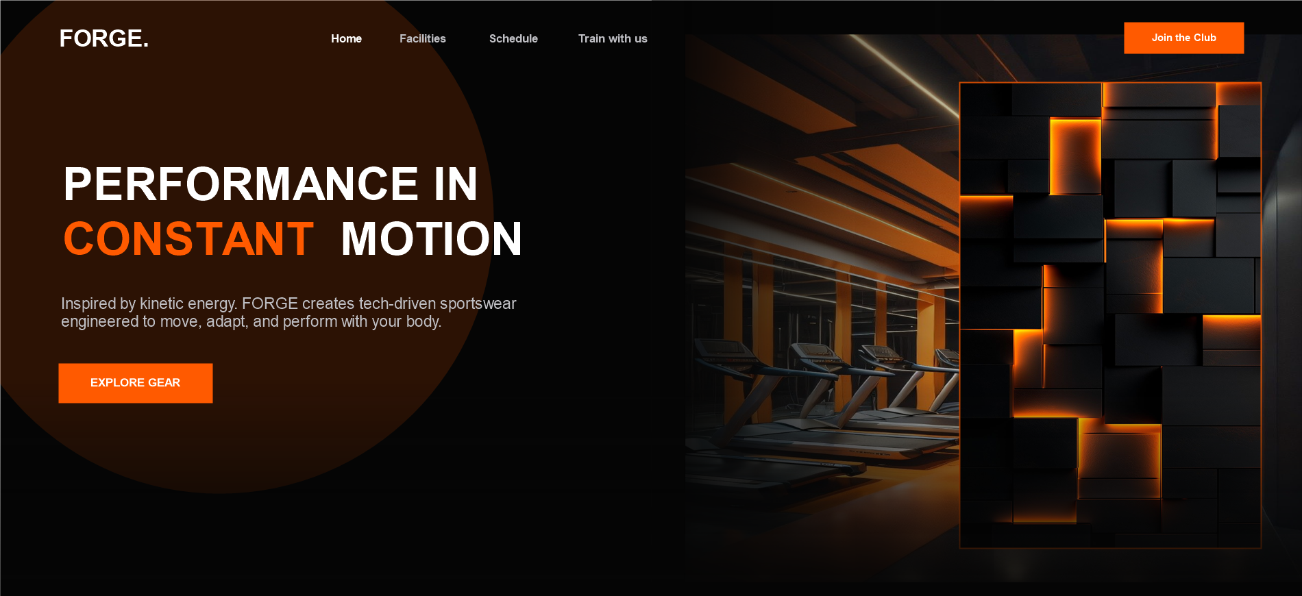 FORGE Dark High-Energy Fitness Platform