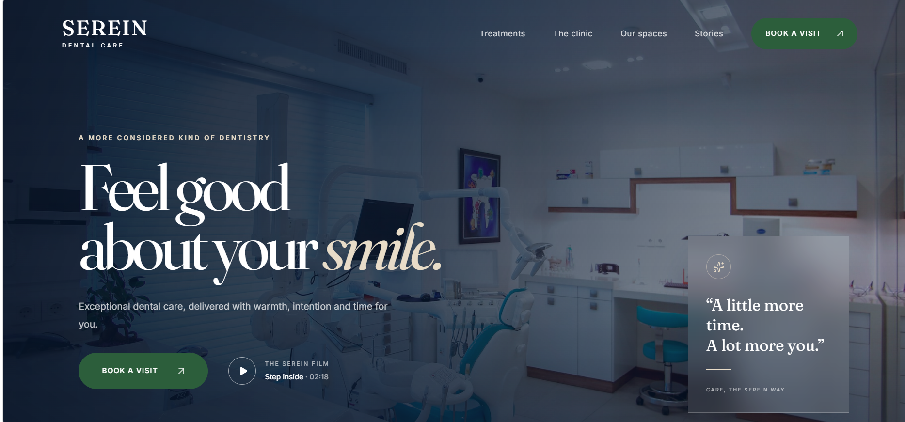 Serein Luxury Dental Care Digital Experience